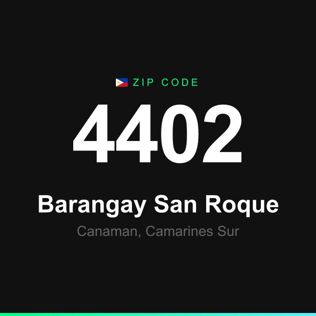 Shareable ZIP code 4402 card for Barangay San Roque