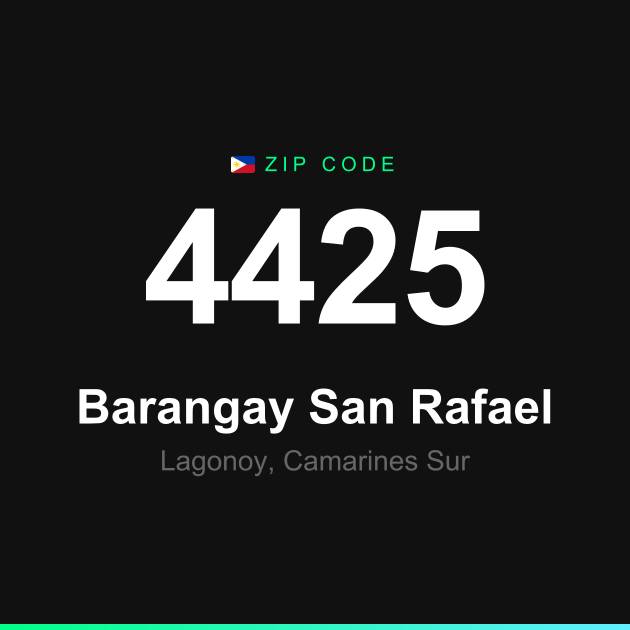 Shareable ZIP code 4425 card for Barangay San Rafael