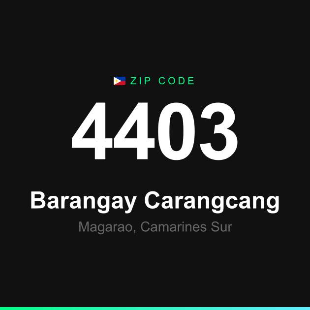 Shareable ZIP code 4403 card for Barangay Carangcang