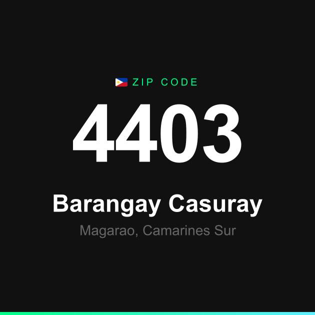 Shareable ZIP code 4403 card for Barangay Casuray