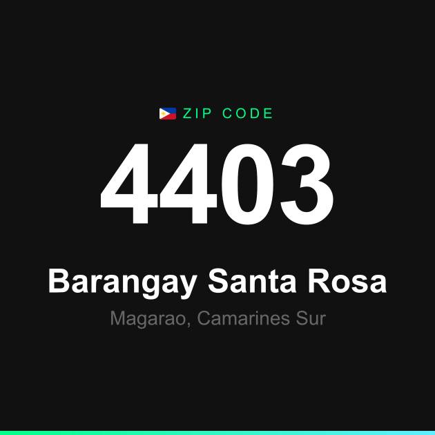 Shareable ZIP code 4403 card for Barangay Santa Rosa