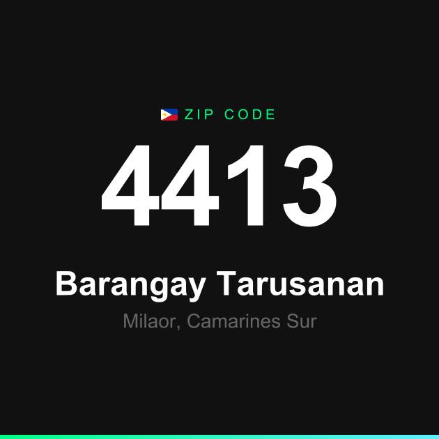 Shareable ZIP code 4413 card for Barangay Tarusanan