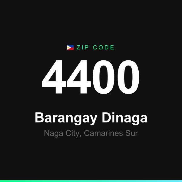 Shareable ZIP code 4400 card for Barangay Dinaga