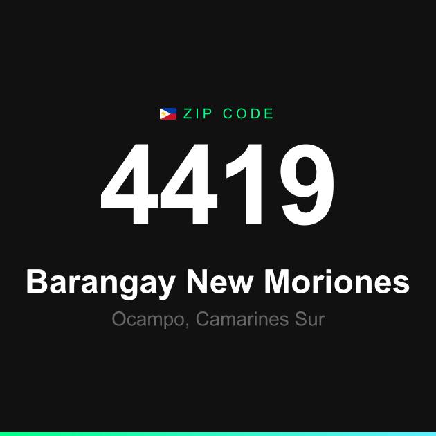 Shareable ZIP code 4419 card for Barangay New Moriones