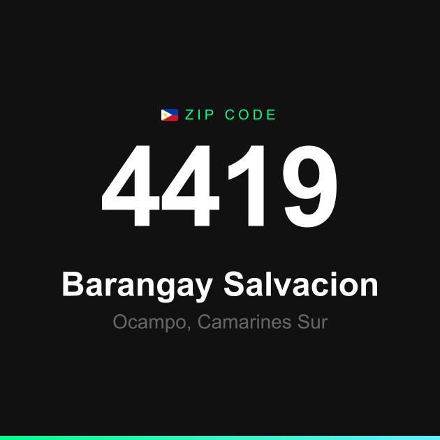 Shareable ZIP code 4419 card for Barangay Salvacion
