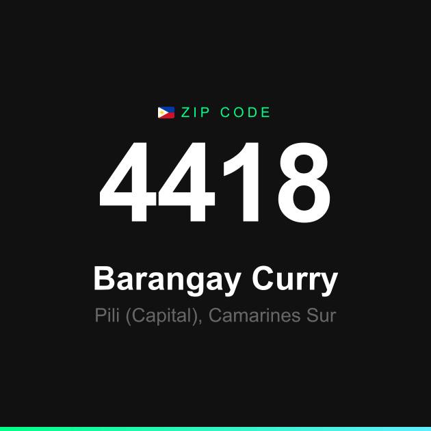Shareable ZIP code 4418 card for Barangay Curry