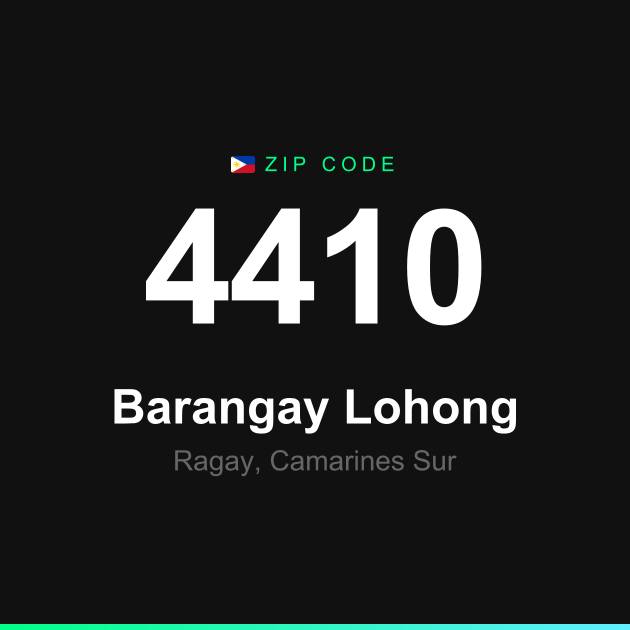 Shareable ZIP code 4410 card for Barangay Lohong