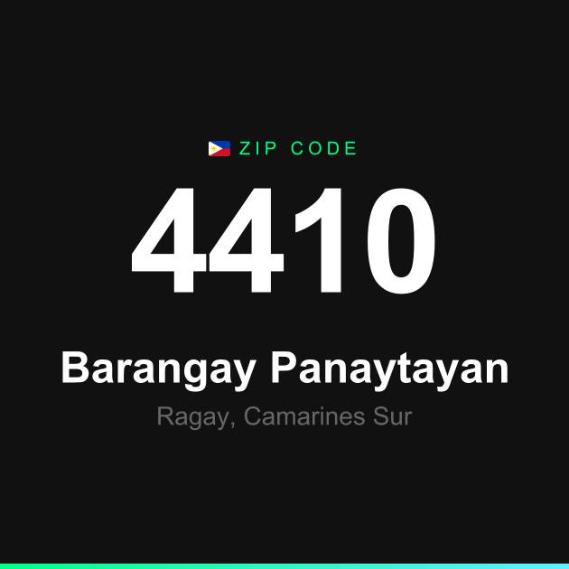 Shareable ZIP code 4410 card for Barangay Panaytayan