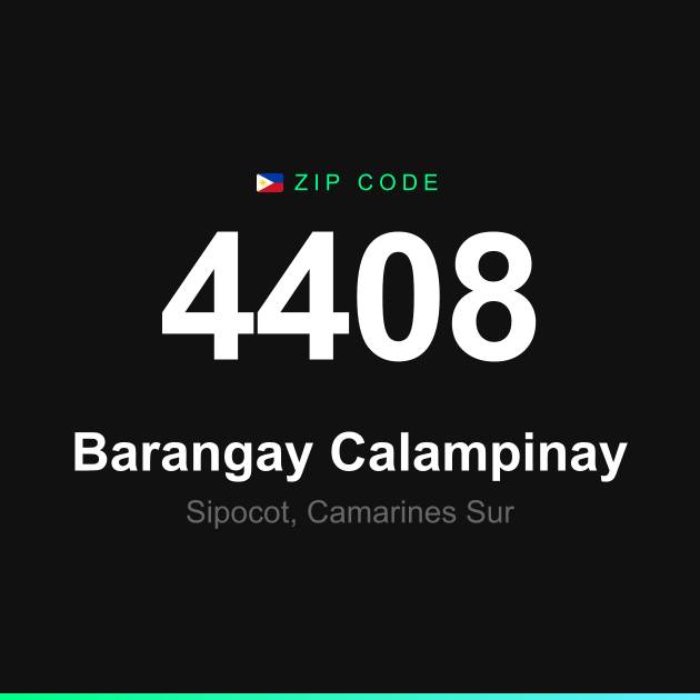 Shareable ZIP code 4408 card for Barangay Calampinay