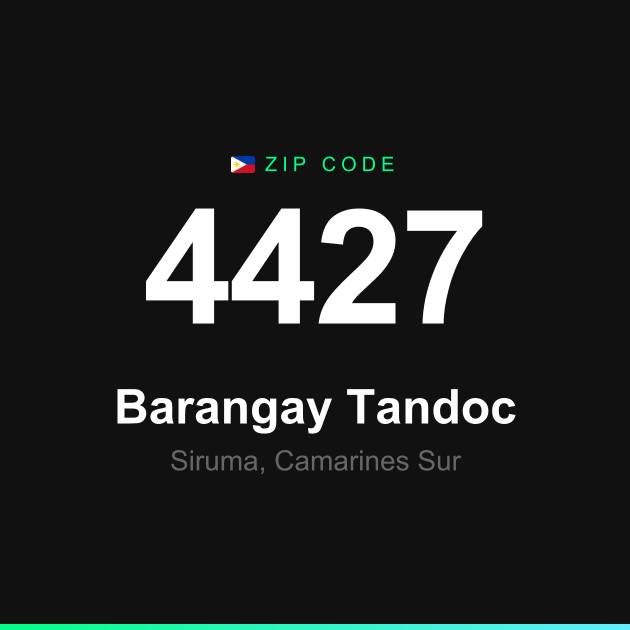 Shareable ZIP code 4427 card for Barangay Tandoc