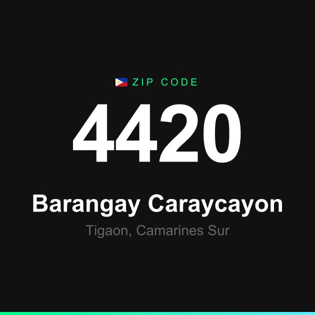 Shareable ZIP code 4420 card for Barangay Caraycayon