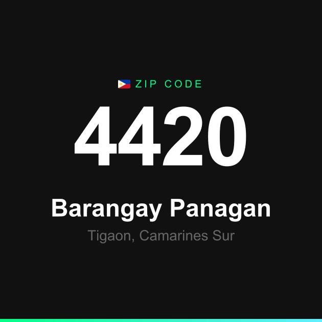 Shareable ZIP code 4420 card for Barangay Panagan