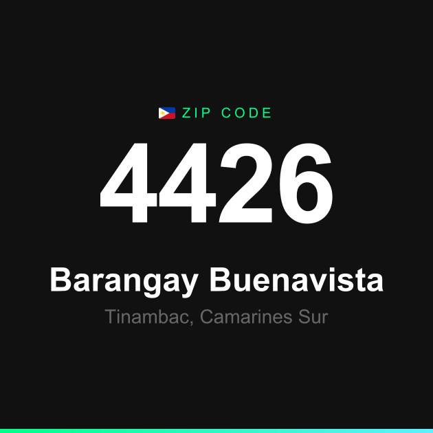 Shareable ZIP code 4426 card for Barangay Buenavista