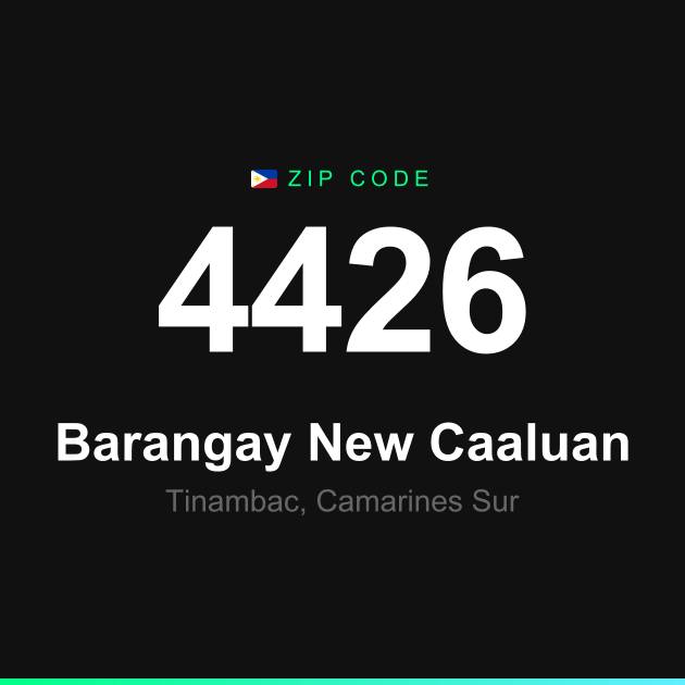 Shareable ZIP code 4426 card for Barangay New Caaluan