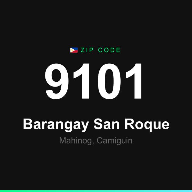 Shareable ZIP code 9101 card for Barangay San Roque