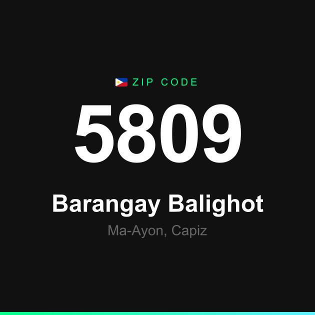 Shareable ZIP code 5809 card for Barangay Balighot