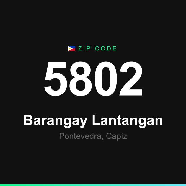 Shareable ZIP code 5802 card for Barangay Lantangan