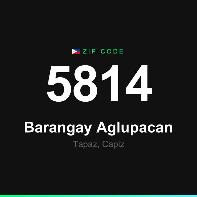 Shareable ZIP code 5814 card for Barangay Aglupacan