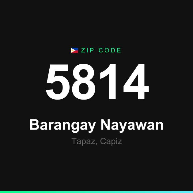 Shareable ZIP code 5814 card for Barangay Nayawan