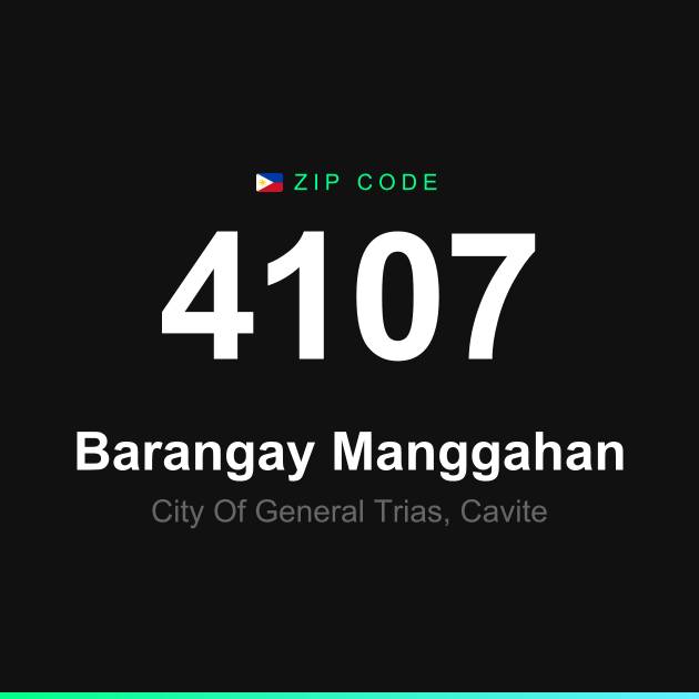 Shareable ZIP code 4107 card for Barangay Manggahan