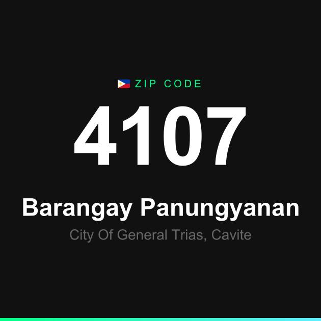 Shareable ZIP code 4107 card for Barangay Panungyanan