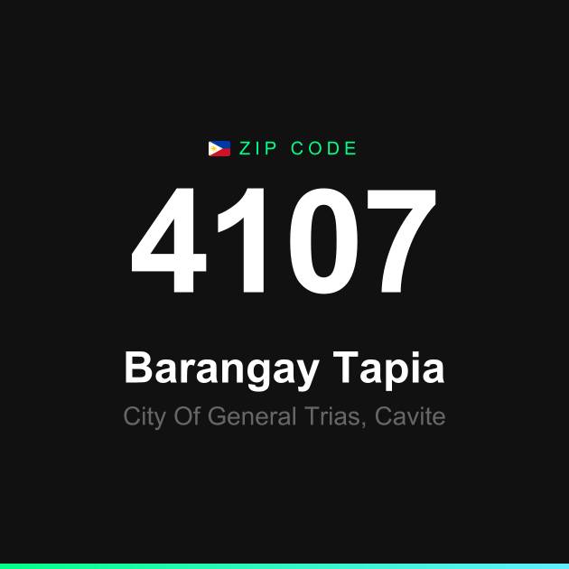 Shareable ZIP code 4107 card for Barangay Tapia