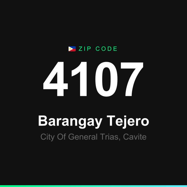 Shareable ZIP code 4107 card for Barangay Tejero