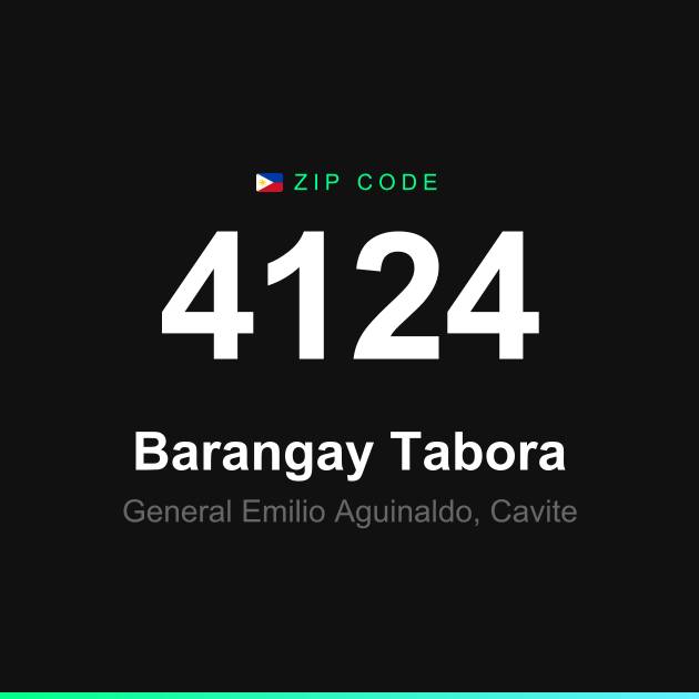 Shareable ZIP code 4124 card for Barangay Tabora