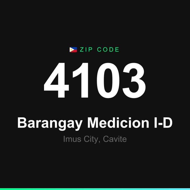 Shareable ZIP code 4103 card for Barangay Medicion I-D