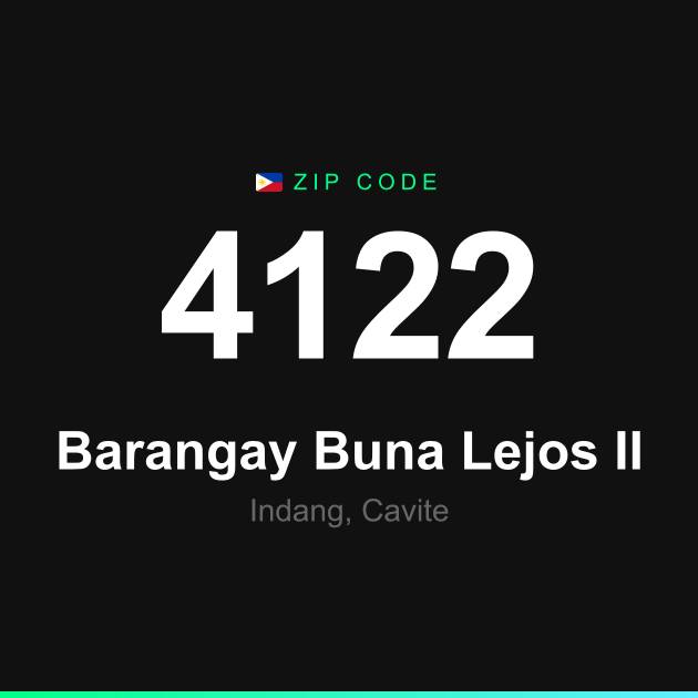 Shareable ZIP code 4122 card for Barangay Buna Lejos II