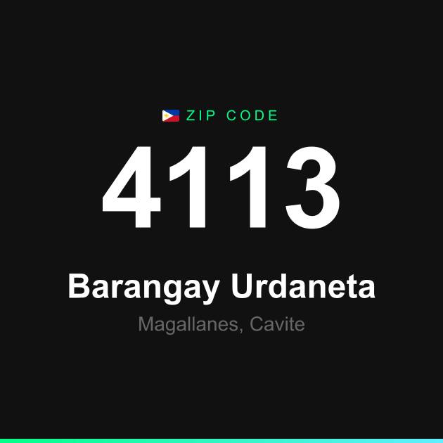 Shareable ZIP code 4113 card for Barangay Urdaneta