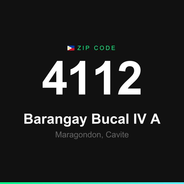 Shareable ZIP code 4112 card for Barangay Bucal IV A