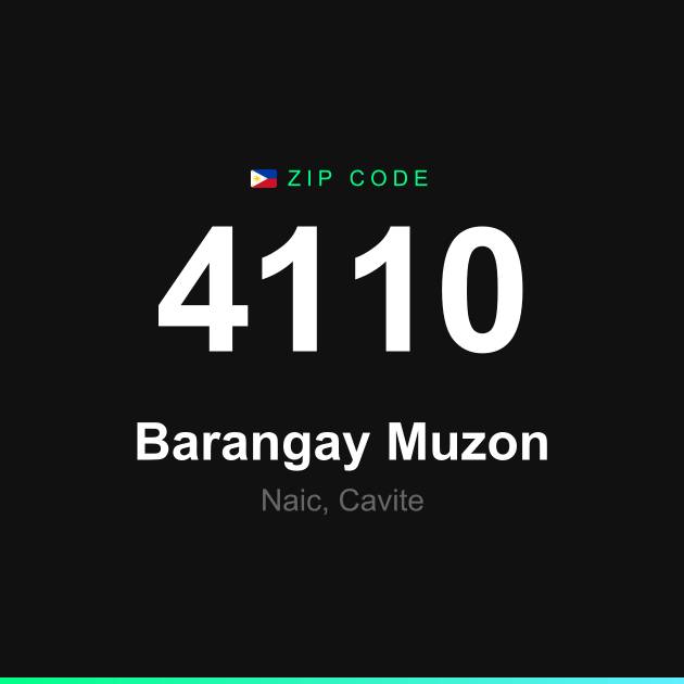 Shareable ZIP code 4110 card for Barangay Muzon