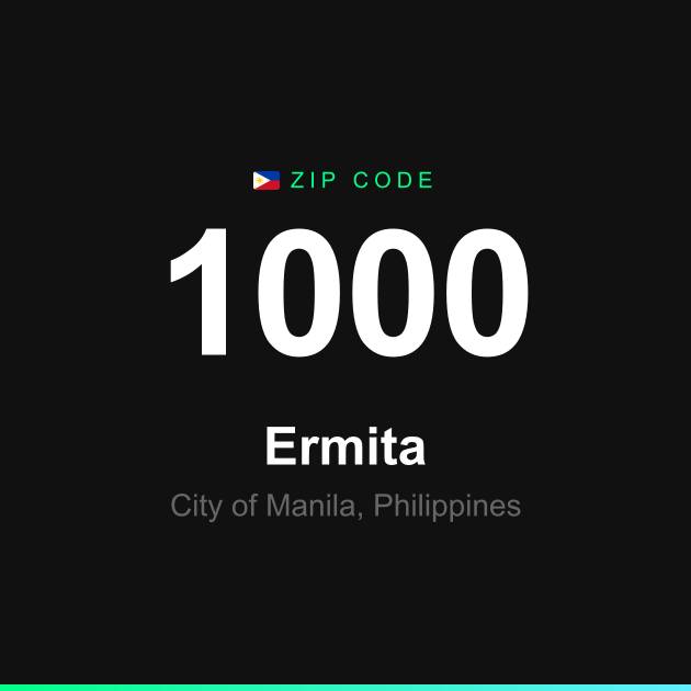 Shareable ZIP code 1000 card for Ermita