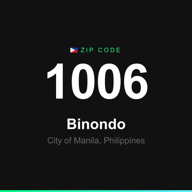 Shareable ZIP code 1006 card for Binondo