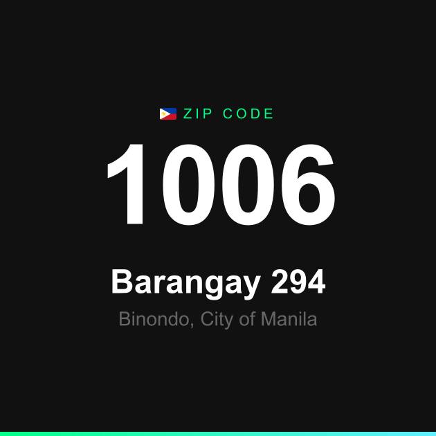 Shareable ZIP code 1006 card for Barangay 294