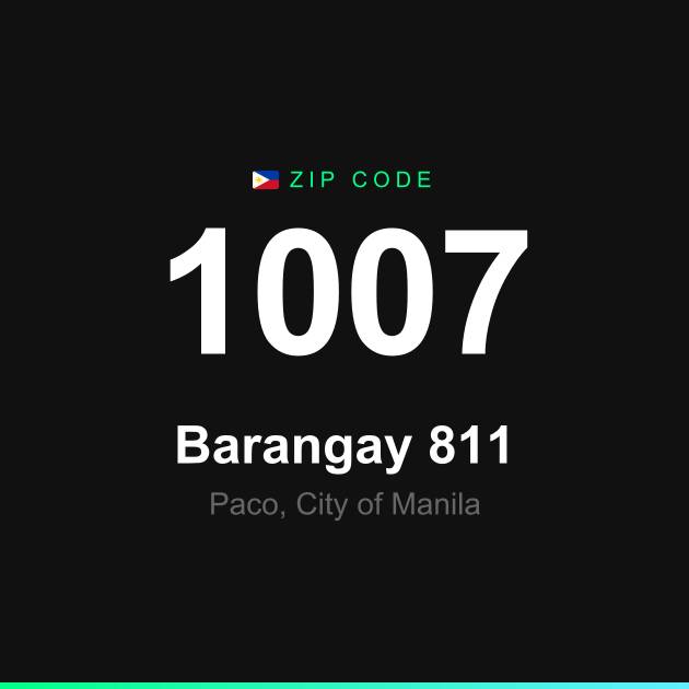 Shareable ZIP code 1007 card for Barangay 811