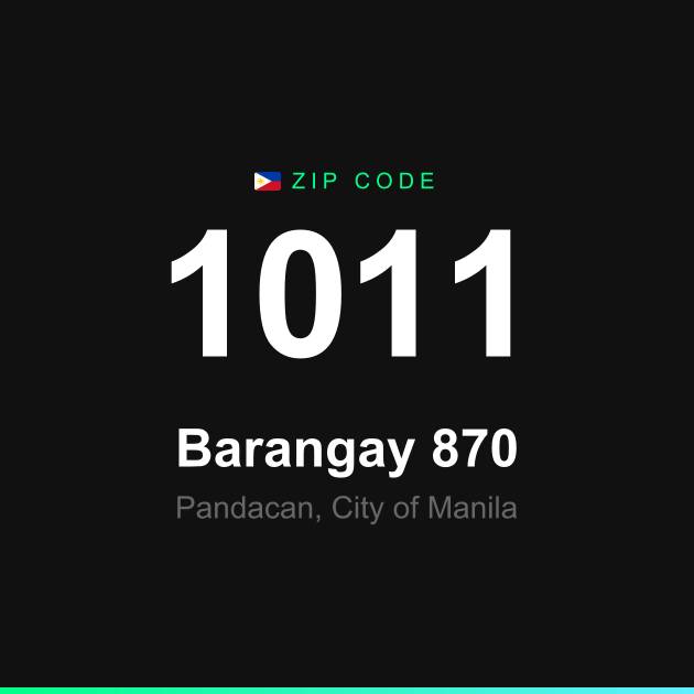 Shareable ZIP code 1011 card for Barangay 870