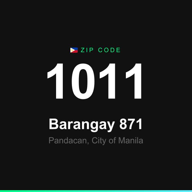 Shareable ZIP code 1011 card for Barangay 871