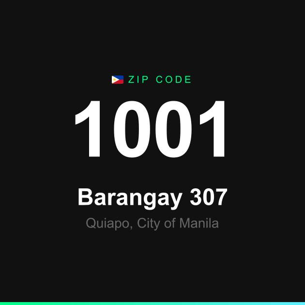 Shareable ZIP code 1001 card for Barangay 307