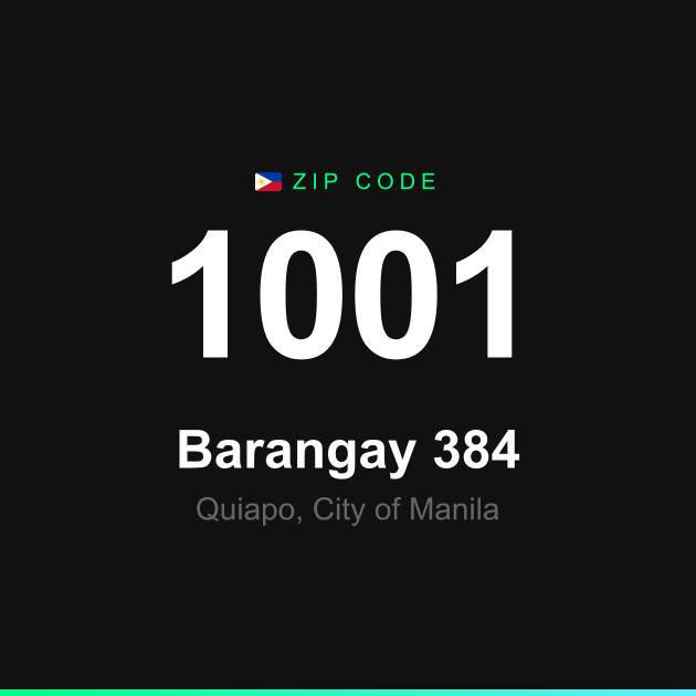 Shareable ZIP code 1001 card for Barangay 384