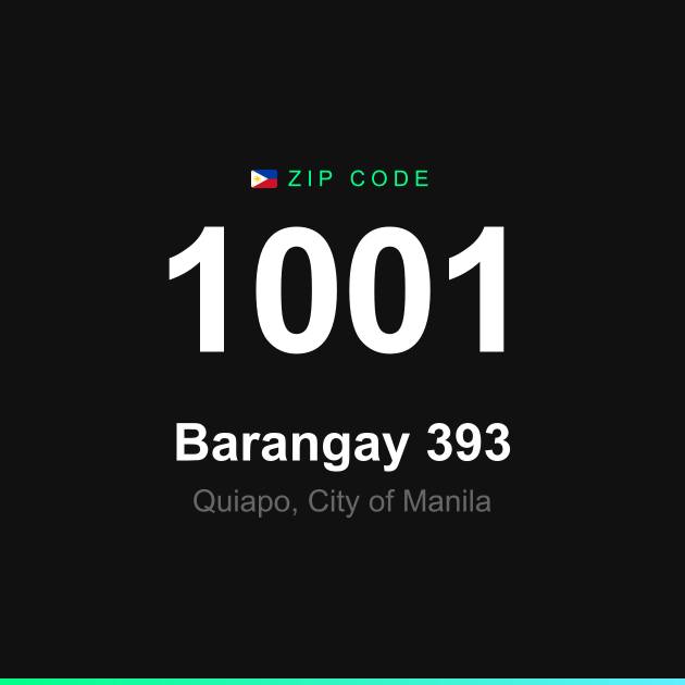 Shareable ZIP code 1001 card for Barangay 393