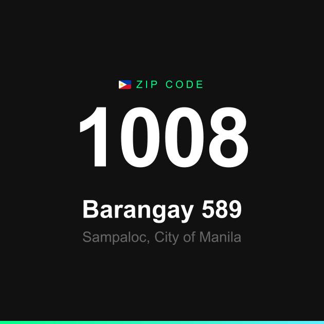 Shareable ZIP code 1008 card for Barangay 589