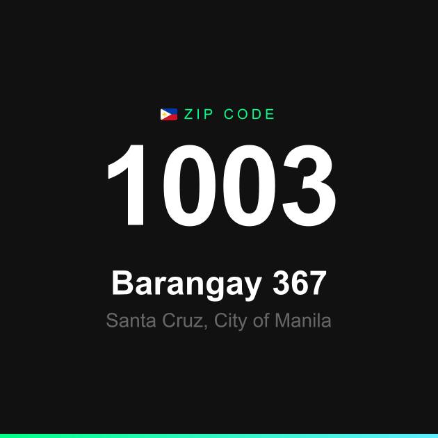 Shareable ZIP code 1003 card for Barangay 367