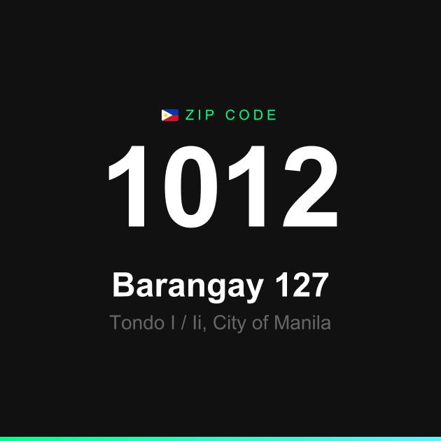 Shareable ZIP code 1012 card for Barangay 127