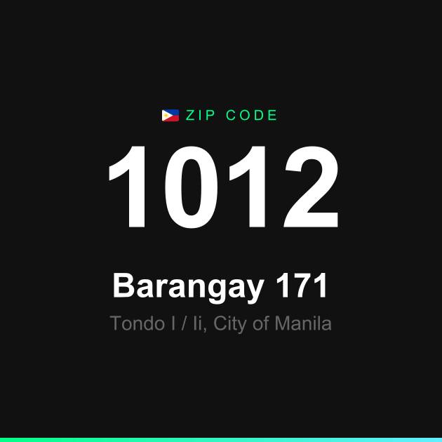 Shareable ZIP code 1012 card for Barangay 171