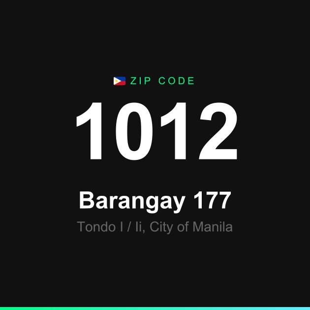 Shareable ZIP code 1012 card for Barangay 177