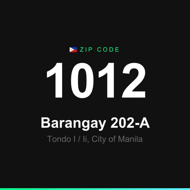 Shareable ZIP code 1012 card for Barangay 202-A