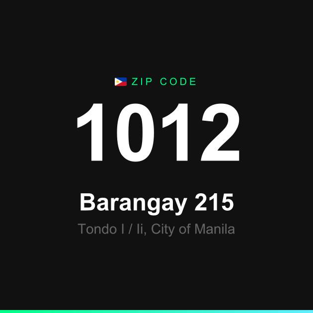 Shareable ZIP code 1012 card for Barangay 215
