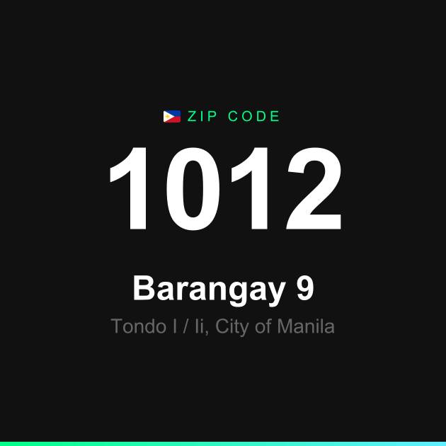 Shareable ZIP code 1012 card for Barangay 9
